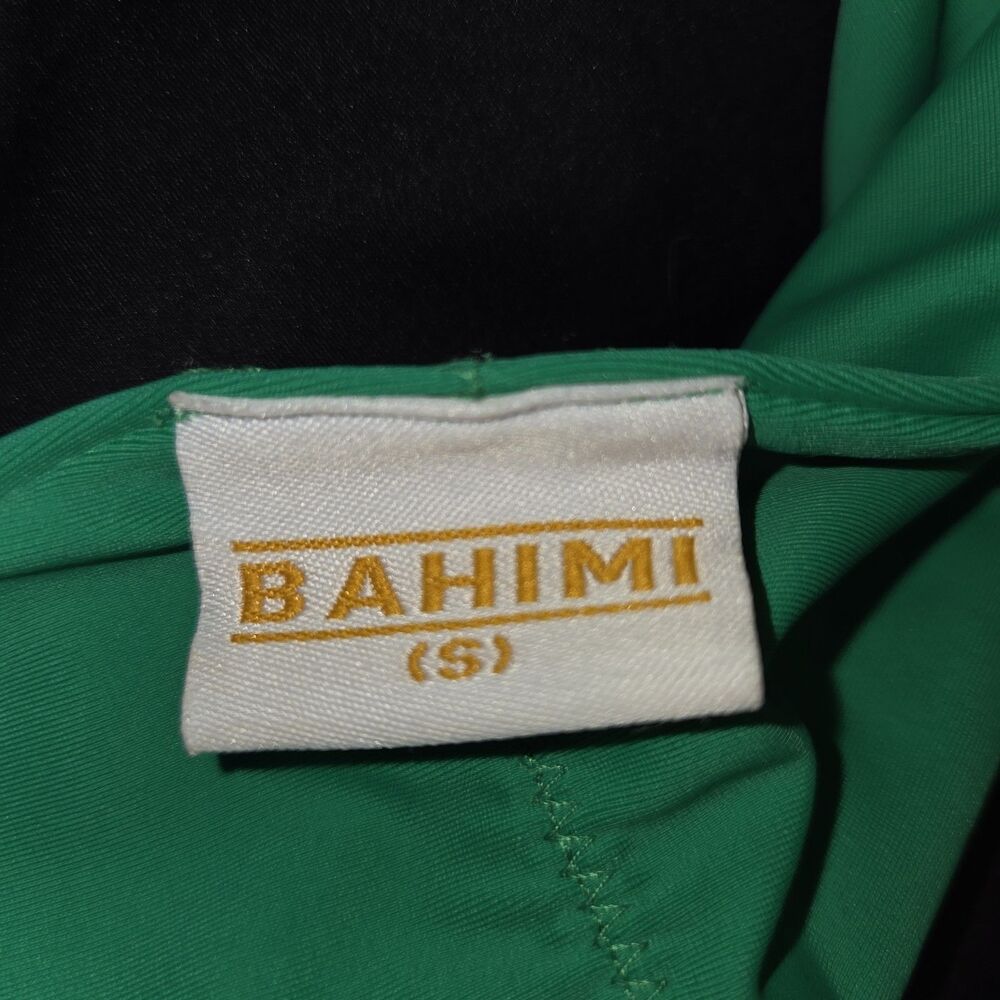 BAHIMI Green Ruched Cheeky Bikini Bottoms Womens Size Small Stretch Swimwear - Picture 5 of 6